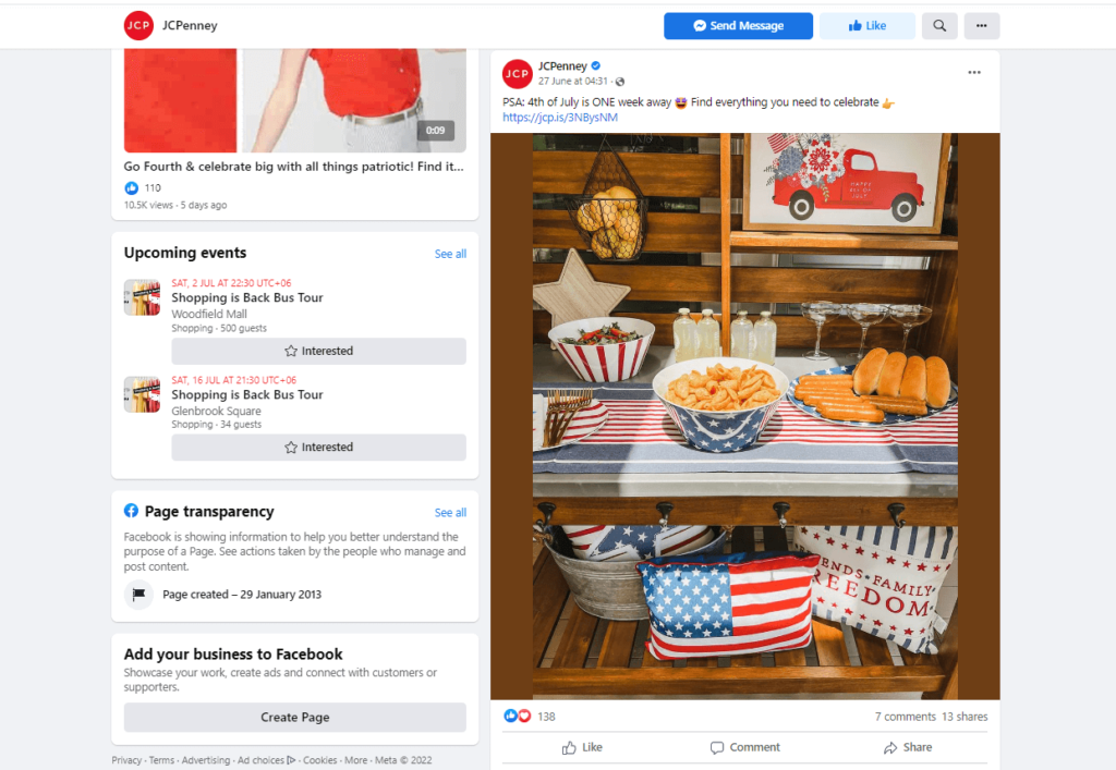 JCPenny Independence Day Sales Post