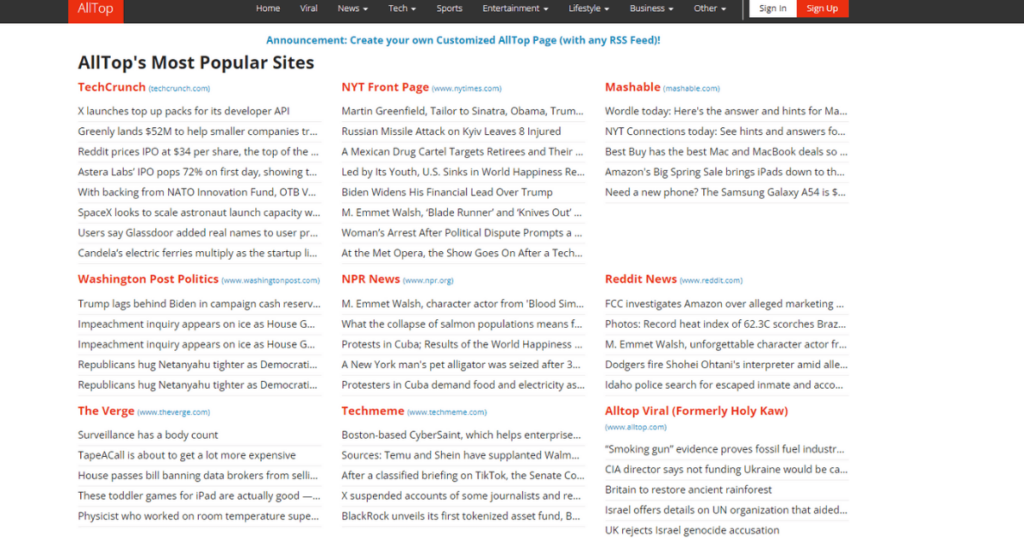 Free RSS Feed Submission Sites